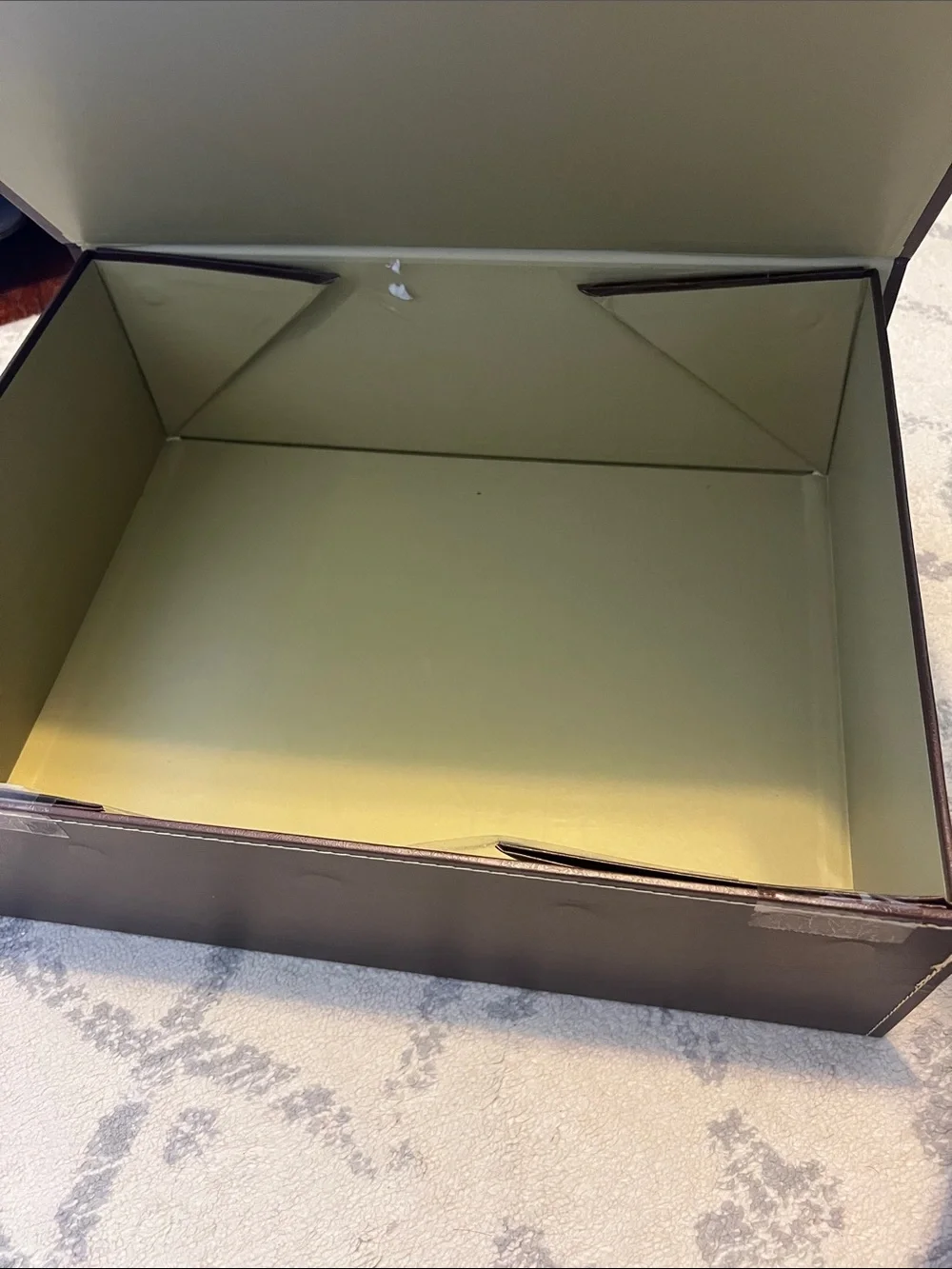 Brown Faux Leather Storage Box - Home Storage & Organization